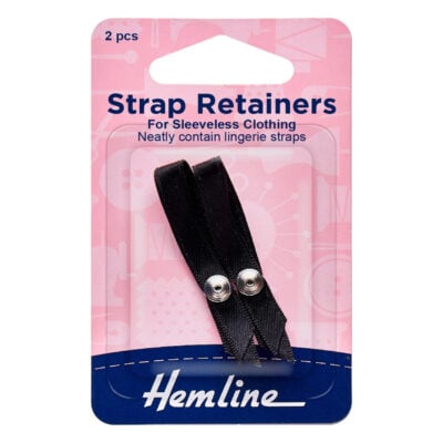 HEMLINE STRAP SHOULDER RETAINER - 1 PAIR BLACK