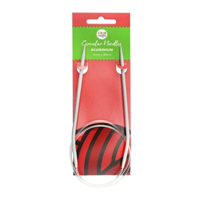 COLOURME CIRCULAR NEEDLES 80CM X 4MM ALUMINIUM