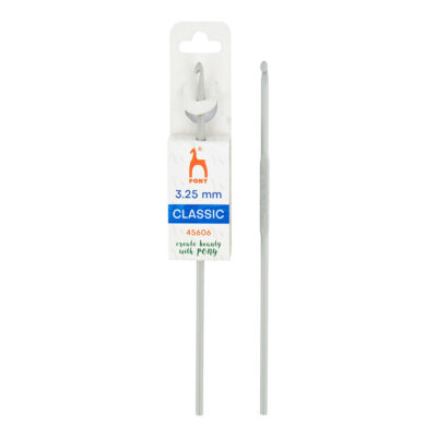 PONY CROCHET HOOK CLASSIC - GREY 15CM X 3.25MM