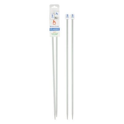PONY STRAIGHT PAIR OF NEEDLES WITH ENDS 30CM X 5MM