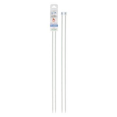 PONY STRAIGHT PAIR OF NEEDLES WITH ENDS 35CM