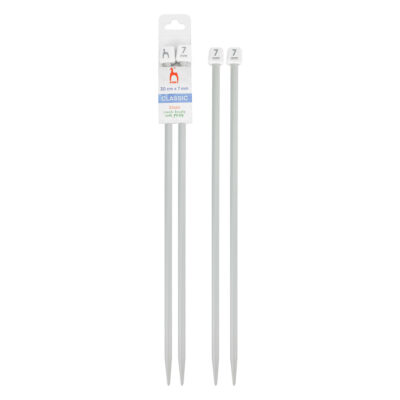PONY STRAIGHT PAIR OF NEEDLES WITH ENDS