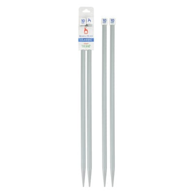 PONY STRAIGHT PAIR OF NEEDLES WITH ENDS