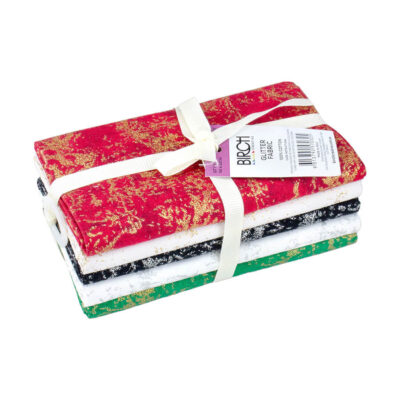 BIRCH FABRIC GLITTER FAT QUARTER 100%COTTON