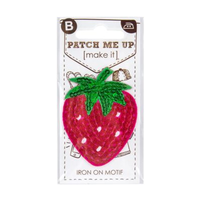 MOTIF IRON ON SEQUINS STRAWBERRY 3PK