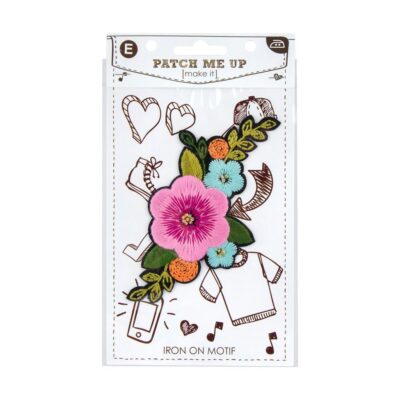 MOTIF IRON ON FLORAL 3PK
