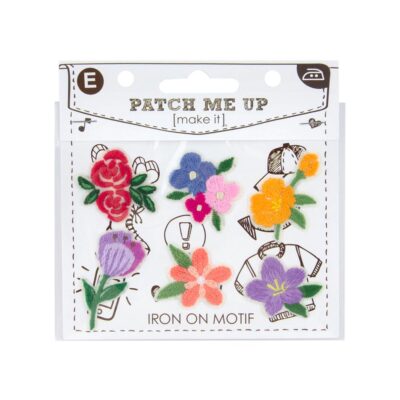 MOTIF IRON ON FLORAL BUDS MULTI PACK 3PK