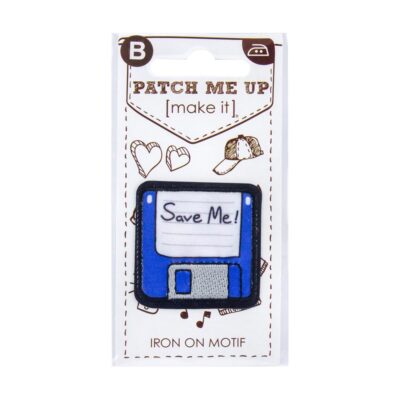 MOTIF IRON ON FLOPPY DISC 3PK