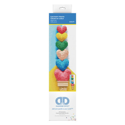 DIAMOND DOTZ ICECREAM HEARTS 60 X 22CM