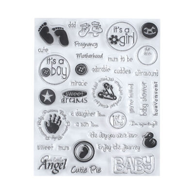 PAPERCRAFT STAMPS CLEAR CLING EXPRESSIONS BABY