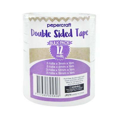 PAPERCRAFT ADHESIVE TAPE DOUBLE SIDED TOWER 12PC