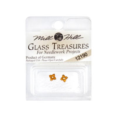 MILL HILL GLASS TREASURE 12190 4 PETAL FLOWER
