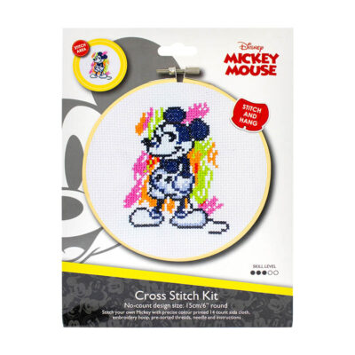 SEW EASY NEEDLECRAFT 15CM MICKEY NO COUNT CROSS ST