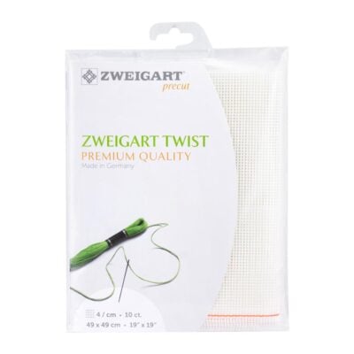 PRECUT ZWEIGART TWIST CANVAS 10 COUNT 49X49CM