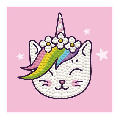 DIAMOND DOTZ 10.20CM X 10.20CM - UNI PUSS