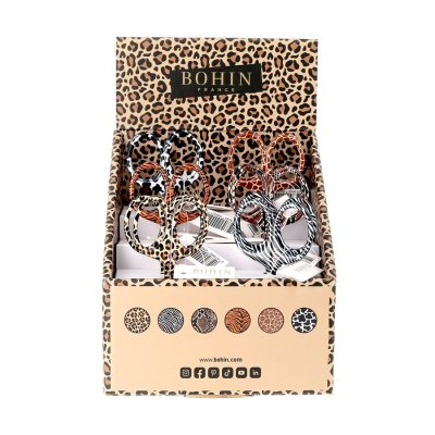 BOHIN EMBRODIERY SCISSORS "SAVAGE" DISPLAY  12PCS