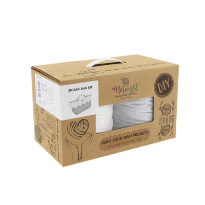 RETWISST ZIG ZAG PATTERN BAG KIT-GREY/WHT  BG-010