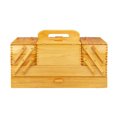 HOBBY GIFT SEWING BOX/CANTILEVER/PINE WOOD/4 TIER