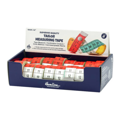 HEMLINE TAILORS TAPE MEASURE WITH BUTTON  - 16PK
