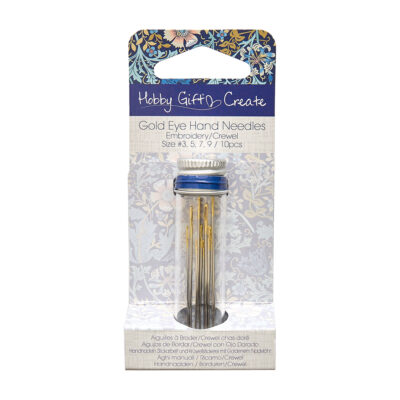 HOBBY GIFT CREATE GOLD EYE HAND NEEDLES-CREWEL 3-9